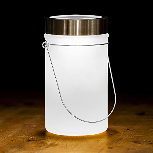 LED Solarlampe – Die Sonnen-Lampe Deko Sun Jar Solar-Laterne im Einmachglas mit Bügel; Warm-Weißes Licht - 2