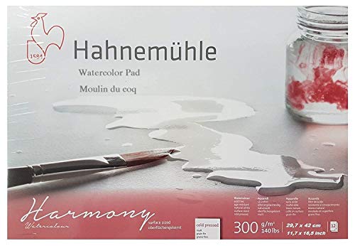 Hahnemuhle BLOCCO ACQUERELLO Harmony 29,7 x 42cm - 12 FOGLI - Grana Fina