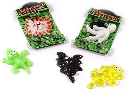 38505 – Pack of 24 Sticky Slime Figures for Throwing, Stick Almost Anywhere A Great Little Present / Party Joke