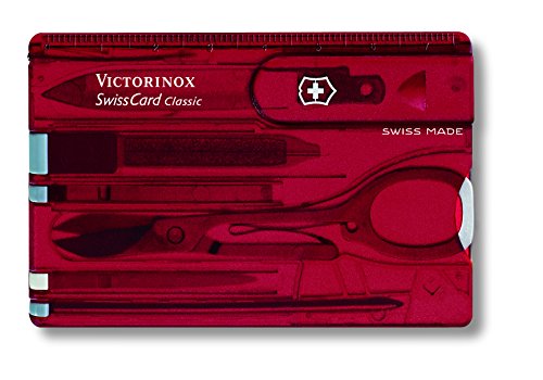 Victorinox Multitool SwissCard Rubin transparent in Blister 0.7100.TB1
