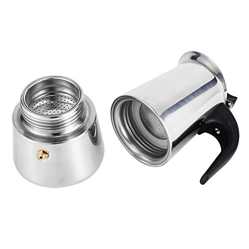 Cuperinox - Espresso Coffee Maker - Stainless Steel Coffee Machine - 2 Cups - Silver