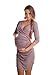 New Maternity Ruched Side V Neck Dress Pregnancy Wear Size 8 10 12 14 16 18 6408 Variety of Colours (8/10, Cappuccino)