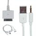 Produktbild 30 Pin to AUX USB, Geotech Dock Connector Dock to 3.5mm Jack Audio AUX-IN Car stereo Auxiliary Cable | Data Sync & Charging | USB (for Charging) with 3.5mm Audio Out | for Apple iPod iPhone 3 4 4S iPad 2 3 | DOCK2AUX - White
