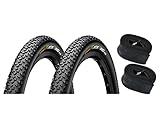 bicicleta mtb 27 5p fs tm azul Raza deporte Technology Continental Special Package Race King 5 x 2.2 RS + 2 x MTB 27, 5/S42 neumáticos de Bicicleta + cámara de Aire para Adulto, Color Negro