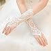Price comparison product image Yojoloin Masquerade Flora Fingerless Party Gloves For Women Ladies Party Lace Wedding Gloves Face Eye Lace Phoenix Fingerless Gothic Gloves For Costume Masquerade Party Favours Supplies(White)