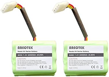 【Upgraded 4000mAh】Battery for Neato XV-11 XV-12 XV-14 XV-15 XV-21 XV-25, XV Essential, XV Signature Pro Robotic Vacuum Cleaners Compatible with Neato 945-0006 945-0024 945-0005 205-0001 (2 Pack)