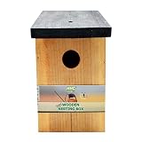 Handy Home and Garden Nichoir en Bois Traité à la Pression Boîte de Nidification Maison d'Oiseau Sauvage - Bois Standard ou 100% de Bois FSC, des Forêts Durables Respectueuses de l'environnement
