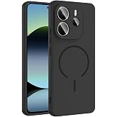 Elfia Xiaomi Redmi Note 14 4G ile Uyumlu Kılıf Silikon Mat Renkli Kamera Lens Korumalı M-Safe Şarj &Ouml;zellikli İnce Kapak Meta 
