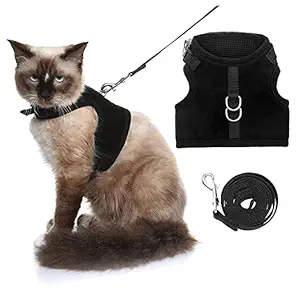 NAPPET Cat Harness with Leash Adjustable Soft Mesh Vest for Walking-(Chest Girth 14 x 16, Neck Girth 10 x 13) Medium Size
