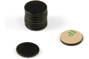 FIRST4MAGNETS Black Painted Mild Steel Disc with 3M Self Adhesive for Arts, Crafts, Model Making, DIY and Hobbies - 10mm dia x 1mm thick - Pack of 10
