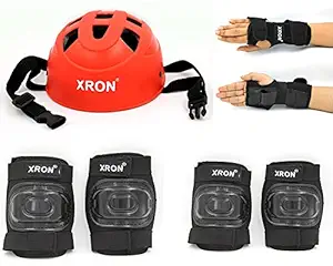 Xron Protective Set for Cycling and Skating Protective Gear Suitable for Boys and Girls 7 Pcs Set