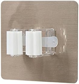 SiFREE Wall Mounted Mop Holder - Multifunctional Seamless Stickers Mop Rack Kitchen Broom Rack Kitchen Bathroom Hooks