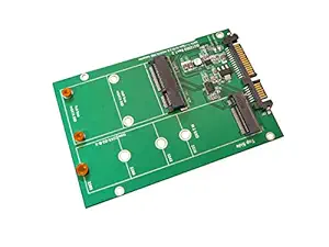 Buyyart 2-in-1 Thunder Board M.2 (NGFF) or mSATA SSD to SATA III Board Adapter. Multi Size Fit with High Speed 6.0GB/s.