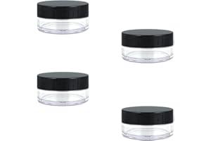 FYACCD Contenitori Cosmetici, 4 Pcs 5g Trasparente Contenitori da Viaggio, Vasetti Plastica, Contenitore Cosmetico Barattoli Plastica Trasparente, per Crema Balsamo Labbra Campione