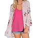 Produktbild Vovotrade Damen Strickjacke Frauen Lace Floral Open Cape Casual Mantel Bluse Kimono Jacke Strickjacke Blauer Festliche Roter Natur Offener Lachsfarben Dunkelbraun Lila