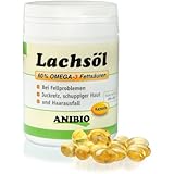Anibio Lachsölkapseln 180 Stueck Ergänzungsfutter für Hunde und Katzen, 1er Pack (1 x 0.133 kg)