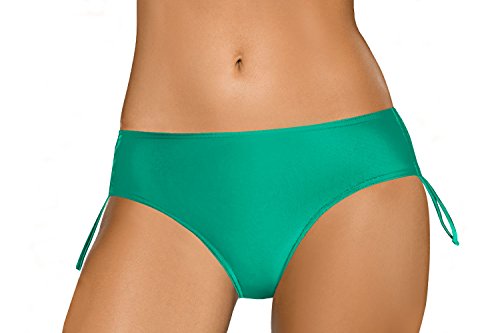 LORIN Parte Inferiore Costume da Bagno Slip Coulisse Donna, L8003, V8, Acquamarina, IT 48