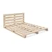 Produktbild Vicco Palettenbett Bett Holz Massivholzbett 90 100 120 140 160 180 200 x 200cm, Palettenmöbel Made IN Germany (140 x 200 cm mit Kopfteil)