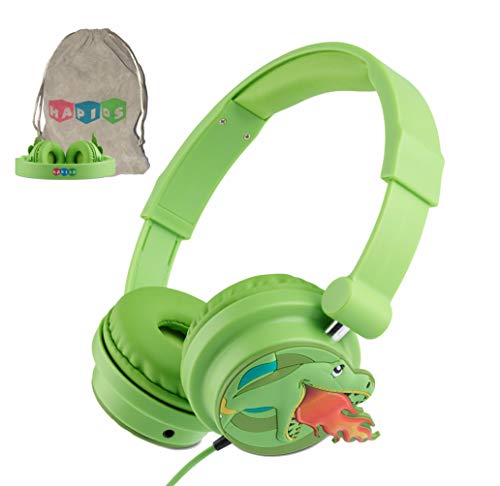 Preisvergleich Produktbild Kopfhörer für Kinder von HAPIDS (Grün Dinosaurier)