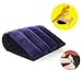 Produktbild YWSDshop Tragbar aufblasbar Triangle Keilkissen Höhepunkt Magic Hilfe Position für tiefere Position Unterstützung PVC Beflockung Keilkissen Kissen für Paare Reise Übung Hundebett Fähigkeiten