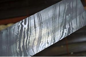 Perkin Knives - Lama Damasco, in Acciaio, più di 200 Strati, 254 X 38 X 4 Mm