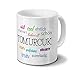 Produktbild Tasse mit Namen Tomurcuk - Motiv Positive Eigenschaften - Namenstasse, Kaffeebecher, Mug, Becher, Kaffeetasse - Farbe Weiß
