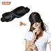 Produktbild AMBOLOVE Schlafmaske Herren Frauen 2 Pcs 3D Augenmaske Schlafmaske Bequem Weich mit 2 Ohrstöpsel Unisex Augenbinde Gummiband Sleep Mask für Damen und Herren Gegen Licht (MEHRWEG)