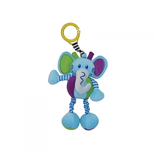 LORELLI ELEPHANT JUMPING WITH VIBRATION clip on baby bed car seat stroller 20cm