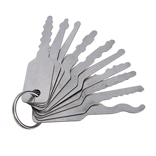 10pcs Jiggler Keys Verschluss Auswahl für doppelseitige Verschluss Verschluss Auswahl Werkzeug - 4