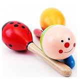 Starcrafter 2 Tlg. Maracas Kinder Handgefertigten Aus Holz Rasseln, Baby Musik Rasseln Shaker - 4