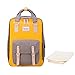 Produktbild Sunveno Große Kapazität Multifunktions Mama Wickelrucksack Baby Wickeltasche Rucksack Windel Rucksack mit wechselnder Matte (Gelb)