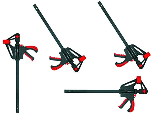 Proteco-Werkzeug® Set 4 Stück Schnellspannzwingen 600 mm x 93 mm Einspanntiefe Einhandzwingen Spreizzwingen Spannzwingen Schraubzwingen