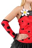 Marienkäferkostüm in rot-schwarz für Damen | Größe 40 | 1-teiliges Mariekäfer-Kostüm mit Overknees| Käfer-Faschingskostüm für Frauen | Marienkäferkleid für Karneval - 