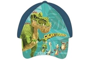 ILS I LOVE SHOPPING Mütze mit Visier für Jungen/Kinder, verstellbare Baseballkappe, T-Rex Dinosaurier, Einheitsgröße