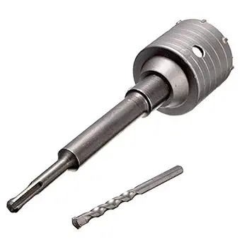 Tools Centre125mm Concrete Wall Drill Bit Hole Saw Cutter +400mm Connecting Rod With Wrench For Brick Cement Stone