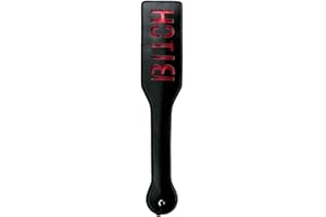 Teazers Easytoys Fetish Collection Fusta Negra de Piel, Diseño Bitch - 1 Unidad