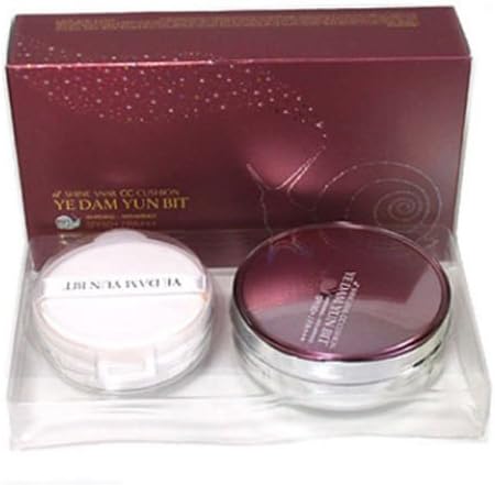 Yedamyunbi It Shine Snail CC Cushion 21G+Refill 21G 21.Light Beige SPF50+/Pa+++ Whitening Anti-Wrinkle UV Block Functions