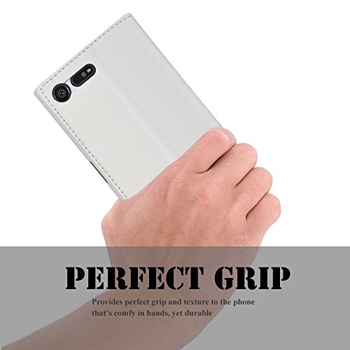 Sony Xperia X Compact Hülle,IVSO Hohe Qualität Advanced Shock Absorption Technology Case Folio Tasche Cover für Sony Xperia X Compact Smartphone 11,7 cm (4,6 Zoll) (Für Sony Xperia X Compact, Weiß) - 4