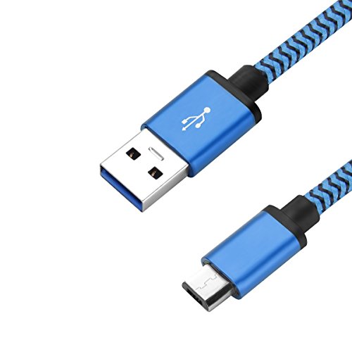 Micro USB Kabel Nylon, BeneStellar (3 Pack 1,8m) High Speed USB 2.0 A Male auf Micro B Synchronisations und Ladekabel für Android, Samsung, Huawei, HTC, Sony, Nexus, Xiaomi und mehr (Blau 1,8m) - 4