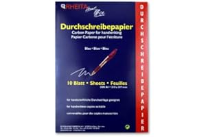 YFCACT 10 Blatt Durchschlagpapier / Blaupapier / DIN A4 in praktischer Mappe