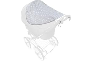 LIEBES VON PRIEBES Priebes Sonnensegel Johanna UV Schutz 50+ | Sonnendach mit Seitenschutz | Universal Sonnenschutz | Sonnensegel für Kinderwagen & Buggy