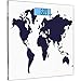 Produktbild Ultraflache hochpräzise Sensoren Digitale Personenwaage Karte aus gehärtetem Glas Personenwaage, indigofarbene Grafikkarte der Welt Lebendiges Display International Globales Thema Dekorativ, Indi