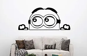 VVWV Funny Minion Cartoon Wall Stickers for Home Living Kids Bed Room Hall Kitchen Wall Decor Stickers PVC Vinyl Decals L X H 55 X 40 CMS