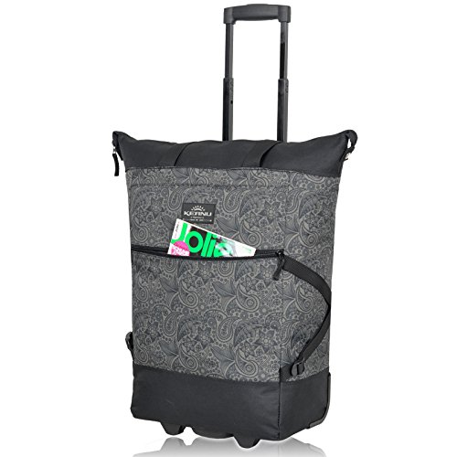 Einkaufstrolley Keanu WHEEL Trolley Shopping Damentasche Einkaufsroller Korb Shopper – Trinity – FABRAUSWAHL (Black Jacquard) - 3