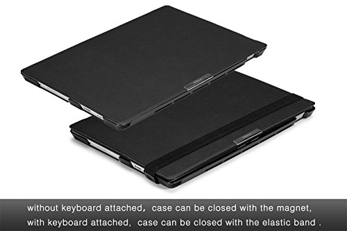 MoKo Microsoft Surface Pro 3 Hülle – Ultra Slim Lightweight Schutzhülle Smart Cover mit Standfunktion für Microsoft Surface Pro 3 12 Zoll Tablet,Schwarz - 5