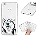Produktbild Handy Silikonhülle für Huawei P8 Lite 2017, Stoßfest Schutz Tasche Weich TPU Gel Bumper Damen Herren Etui Dünn Transparent Durchsichtige Cover Case (Hund) Kratzfest Anti Fingerabdruck