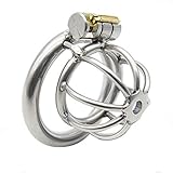 Fei Fei Chastity Lock Male CB Round Metal Stainless Steel Penis Cage Chastity Device Adult Toy (Size : 40mm)