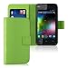Produktbild kwmobile Hülle für Wiko Sunset - Wallet Case Handy Schutzhülle Kunstleder - Handycover Klapphülle mit Kartenfach und Ständer Grün
