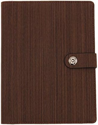 Faux Leather Business Planner Journal Writing Notebook ,Hardcover Notepad ,with 8000mAH Power Bank ,Phone Charge ,Business Gift ,Brown
