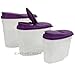 Produktbild 3er Set Müslibox Schüttdose Aufbewahrungsbox Vorratsdose (268) (Lila)